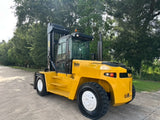 2013 YALE GDP360EC 36000 LB DIESEL FORKLIFT PNEUMATIC 162/183" 2 STAGE MAST SIDE SHIFTING FORK POSITIONER CAB WITH HEAT AND AC 7000 HOURS STOCK # BF9951179-TXB - United Lift LLC