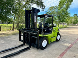 2015 CLARK C70 15500 LB CAPACITY LP GAS FORKLIFT PNEUMATIC 110" 2 STAGE MAST SIDE SHIFTING FORK POSITIONER 5906 HOURS STOCK # BF9424479-TXB - United Lift LLC