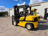 2023 YALE GDP080VXN 8000 LB DIESEL FORKLIFT PNEUMATIC 95/209" 3 STAGE CLEAR VIEW MAST 1124 HOURS SIDE SHIFTER STOCK # BF9157449-ILE