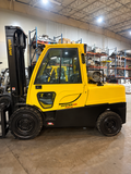 2021 HYSTER H120FT 12000 LB DIESEL FORKLIFT PNEUMATIC 110/158" 2 STAGE CLEAR VIEW MAST ENCLOSED CAB WITH SIDE SHIFTER ONLY 1474 HOURS STOCK # BF9199429-BUF