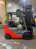 2021 TOYOTA 8FGCU25 5000 LB LP GAS FORKLIFT CUSHION 83/189" 3 STAGE MAST SIDE SHIFTER LOW HOURS STOCK # BF9119139-BUF - United Lift LLC