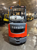 2021 TOYOTA 8FGCU25 5000 LB LP GAS FORKLIFT CUSHION 83/189" 3 STAGE MAST SIDE SHIFTER LOW HOURS STOCK # BF9119139-BUF - United Lift LLC