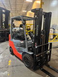 2021 TOYOTA 8FGCU25 5000 LB LP GAS FORKLIFT CUSHION 83/189" 3 STAGE MAST SIDE SHIFTER LOW HOURS STOCK # BF9119139-BUF - United Lift LLC