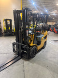 2021 CATERPILLAR 2C6000 6000 LB LP GAS FORKLIFT CUSHION 83/186" 3 STAGE MAST SIDE SHIFTING FORK POSITIONER ATTACHEMENT LOW HOURS STOCK # BF995349-BUF - United Lift LLC