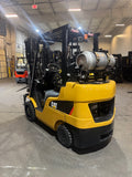 2021 CATERPILLAR 2C6000 6000 LB LP GAS FORKLIFT CUSHION 83/186" 3 STAGE MAST SIDE SHIFTING FORK POSITIONER ATTACHEMENT LOW HOURS STOCK # BF995349-BUF - United Lift LLC