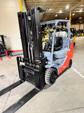 2022 TOYOTA 8FGC35U-BCS 8000 LB LP GAS FORKLIFT CUSHION 92/199" 3 STAGE 871 HOURS MAST STOCK # BF9144539-BUF - United Lift LLC