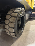 2018 HYSTER H110FT 11000 LB DIESEL FORKLIFT PNEUMATIC ENCLOSED HEATED CAB 94/185" 3 STAGE MAST SIDE SHIFTER FORK POSITIONER 1459 HOURS STOCK # BF9199149-BUF