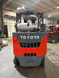 2019 TOYOTA 8FGCU35-BCS BOX CAR SPECIAL 8000 LB LP GAS FORKLIFT CUSHION 92/199" 3 STAGE MAST SIDE SHIFTING FORK POSITIONER 1243 HOURS STOCK # BF9111959-BUF