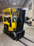 2018 HYSTER E50XN-33 5000 LB CAPACITY ELECTRIC CUSHION 89/194" 3 STAGE MAST SIDE SHIFTER 1267 HOURS PLUMBED 4 WAYS TO CARRIAGE STOCK # BF995429-BUF - United Lift LLC