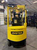 2018 HYSTER E50XN-33 5000 LB CAPACITY ELECTRIC CUSHION 89/194" 3 STAGE MAST SIDE SHIFTER 1267 HOURS PLUMBED 4 WAYS TO CARRIAGE STOCK # BF995429-BUF - United Lift LLC
