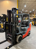 2020 TOYOTA 8FGCU30 6000 LB LP GAS FORKLIFT 845 HOURS CUSHION 87/187" 3 STAGE MAST SIDE SHIFTING FORK POSITIONER 4 WAY PLUMBING STOCK # BF9212679-BUF