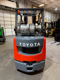 2020 TOYOTA 8FGCU30 6000 LB LP GAS FORKLIFT 845 HOURS CUSHION 87/187" 3 STAGE MAST SIDE SHIFTING FORK POSITIONER 4 WAY PLUMBING STOCK # BF9212679-BUF