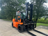 2015 DOOSAN D90S-5 20000 LB DIESEL FORKLIFT PNEUMATIC 135/161" 2 STAGE MAST SIDE SHIFTING FORK POSITIONER ENCLOSED CAB 4778 HOURS STOCK # BF9621379-TXB
