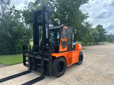 2015 DOOSAN D90S-5 20000 LB DIESEL FORKLIFT PNEUMATIC 135/161" 2 STAGE MAST SIDE SHIFTING FORK POSITIONER ENCLOSED CAB 4778 HOURS STOCK # BF9621379-TXB