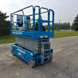 2017 GENIE GS3246 SCISSOR LIFT 32' REACH 24 VOLT ELECTRIC SMOOTH CUSHION TIRES 456 HOURS STOCK # BF989529-WIB