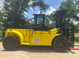 2008 HYSTER H550F 55000 LB CAPACITY DIESEL FORKLIFT PNEUMATIC 124" 2 STAGE MAST SIDE SHIFTING FORK POSITIONER DUAL DRIVE TIRES ENCLOSED CAB 3286 HOURS STOCK # BF91893549-TXB