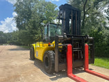 2008 HYSTER H550F 55000 LB CAPACITY DIESEL FORKLIFT PNEUMATIC 124" 2 STAGE MAST SIDE SHIFTING FORK POSITIONER DUAL DRIVE TIRES ENCLOSED CAB 3286 HOURS STOCK # BF91893549-TXB