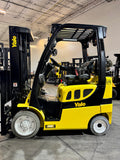 2022 YALE GLC050VXN 5000 LB LP GAS FORKLIFT CUSHION 84/189" 3 STAGE MAST NON MARKING TIRES SIDE SHIFTING FORK POSITIONER 827 HOURS STOCK # BF994579-BUF