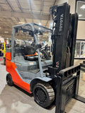 2022 TOYOTA 8FGCU35-BCS BOX CAR SPECIAL 8000 LB LP GAS FORKLIFT CUSHION 92/199" 3 STAGE MAST SIDE SHIFTER 877 HOURS STOCK # BF9174329-BUF