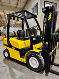 2023 YALE GLP050VXN 5000 LB LP GAS FORKLIFT PNEUMATIC 86/189 3 STAGE MAST SIDE SHIFTER 802 HOURS STOCK # BF9136269-BUF