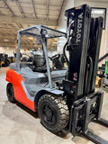 2018 TOYOTA 8FG35U 8000 LB LP GAS FORKLIFT PNEUMATIC 89/187" 3 STAGE MAST SIDE SHIFTER 1542 HOURS STOCK # BF9194439-BUF