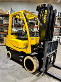 2019 HYSTER S60FT 6000 LB LP GAS FORKLIFT NON-MARKING CUSHION TIRES 84/240" QUAD MAST SIDE SHIFTER 926 HOURS STOCK # BF9115259-BUF
