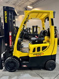2020 HYSTER S55FT 5500 LB LP GAS FORKLIFT TREADED CUSHION 89/207" 3 STAGE MAST SIDE SHIFTER 922 HOURS STOCK # BF9118859-BUF