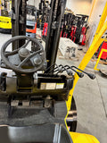 2019 HYSTER H50FT 5000 LB LP GAS FORKLIFT PNEUMATIC 86/189" 3 STAGE MAST SIDE SHIFTING FORK POSITIONER 1192 HOURS STOCK # BF9118579-BUF