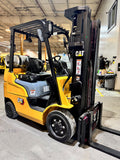 2021 CATERPILLAR/MITSUBISHI FGC20N 4000 LB LP GAS FORKLIFT CUSHION 83/187 3 STAGE MAST SIDE SHIFTER PLUMBED 4 WAY TO CARRIAGE 929 HOURS STOCK # BF9108729-BUF