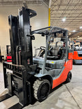 2022 TOYOTA 8FGCU35-BCS BOX CAR SPECIAL 8000 LB LP GAS FORKLIFT CUSHION 92/199" 3 STAGE MAST SIDE SHIFTER 882 HOURS STOCK # BF9173549-BUF