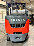 2022 TOYOTA 8FGCU35-BCS BOX CAR SPECIAL 8000 LB LP GAS FORKLIFT CUSHION 92/199" 3 STAGE MAST SIDE SHIFTER 882 HOURS STOCK # BF9173549-BUF