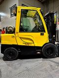 2019 HYSTER H70FT 7000 LB LP GAS FORKLIFT PNEUMATIC 87/181" 3 STAGE MAST SIDE SHIFTING FORK POSITIONER PLUMBED 4 WAYS TO CARRIAGE 1324 HOURS STOCK # BF9123969-BUF