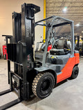 2023 TOYOTA 8FGU25 5000 LB LP GAS FORKLIFT PNEUMATIC 85/187" 3 STAGE MAST SIDE SHIFTER 748 HOURS STOCK # BF9194119-BUF