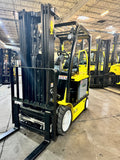 2020 YALE ERC055VGN 5500 LB 36 VOLT ELECTRIC RECONDITIONED BATTERY WITH 1 YEAR WARRANTY FORKLIFT 88/201" THREE STAGE MAST SIDE SHIFTING FORK POSITIONER plumbed 4 ways to carriage 971 HOURS STOCK # BF9131529-BUF