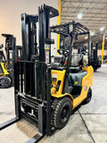 2020 CATERPILLAR GP18N 3500 LB LP GAS FORKLIFT PNEUMATIC 83/188" 3 STAGE MAST PNEUMATIC TIRE SIDE SHIFTER 1558 HOURS STOCK # BF9117459-BUF