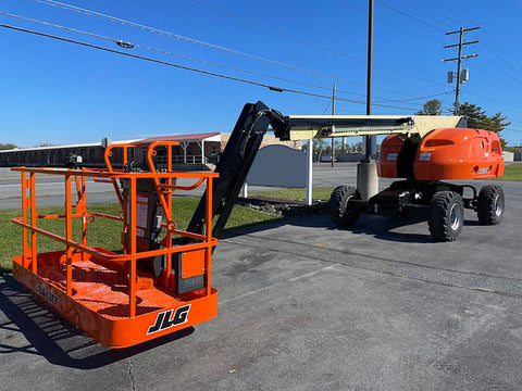 2013 JLG 460SJ TELESCOPIC STRAIGHT BOOM LIFT AERIAL LIFT WITH JIB ARM 46' REACH DUAL FUEL 4WD 3042 HOURS STOCK # BF9389129-PAB - United Lift Equipment LLC