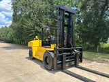2018 KOMATSU FD160E-8 35000 LB CAPACITY DIESEL FORKLIFT PNEUMATIC 148/157 2 STAGE MAST SIDE SHIFTING FORK POSITIONER 5600 HOURS STOCK # BF9817769-TXB