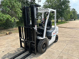 2014 NISSAN/UNICARRIERS FHD25 5000 LB DIESEL FORKLIFT PNEUMATIC 85/189" 3 STAGE MAST SIDE SHIFTER 5087 HOURS STOCK # BF9175139-TXB - United Lift LLC