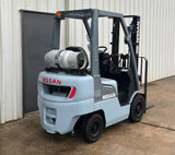 2009 NISSAN MP1F1A20LV 4000 LB LP GAS FORKLIFT PNEUMATIC TIRE 84/130 2 STAGE MAST 6379 HOURS STOCK # BF9105719-ARB - United Lift LLC