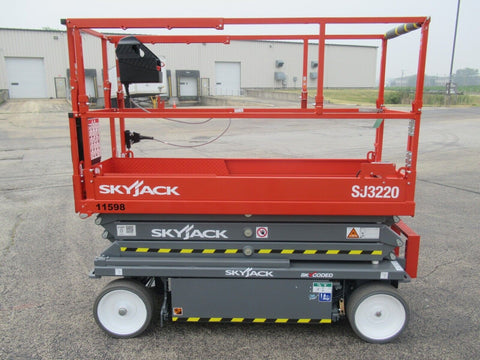 2024 SKYJACK SJ3220 SCISSOR LIFT 20' REACH 900 LB CAPACITY 24 VOLT ELECTRIC SMOOTH CUSHION TIRES BRAND NEW STOCK # BF9151139-BUF - United Lift Equipment LLC