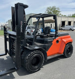 2020 TOYOTA 8FD70U 15500 LB DIESEL FORKLIFT PNEUMATIC 100/187" 3 STAGE MAST SIDE SHIFTING FORK POSITIONER 3671 HOURS STOCK # BF9479569-NCB