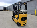 2020 YALE GLC030VX 3000 LB LP GAS FORKLIFT CUSHION 82/187 3 STAGE MAST SIDE SHIFTER 6944 HOURS STOCK # BF975249-CEMI