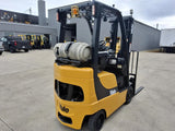 2020 YALE GLC030VX 3000 LB LP GAS FORKLIFT CUSHION 82/187 3 STAGE MAST SIDE SHIFTER 6944 HOURS STOCK # BF975249-CEMI