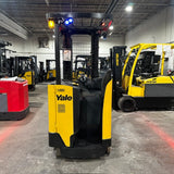 2021 YALE NR045EB 4500 LB ELECTRIC NARROW AISLE REACH FORKLIFT 95/212 3 STAGE MAST SIDE SHIFTER 4726 HOURS STOCK # BF9119529-OHMM